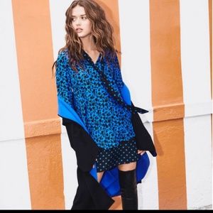 Alice & Olivia Wellesley tie neck dress sz